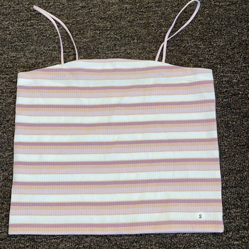 Small striped American Eagle string strap tank top
